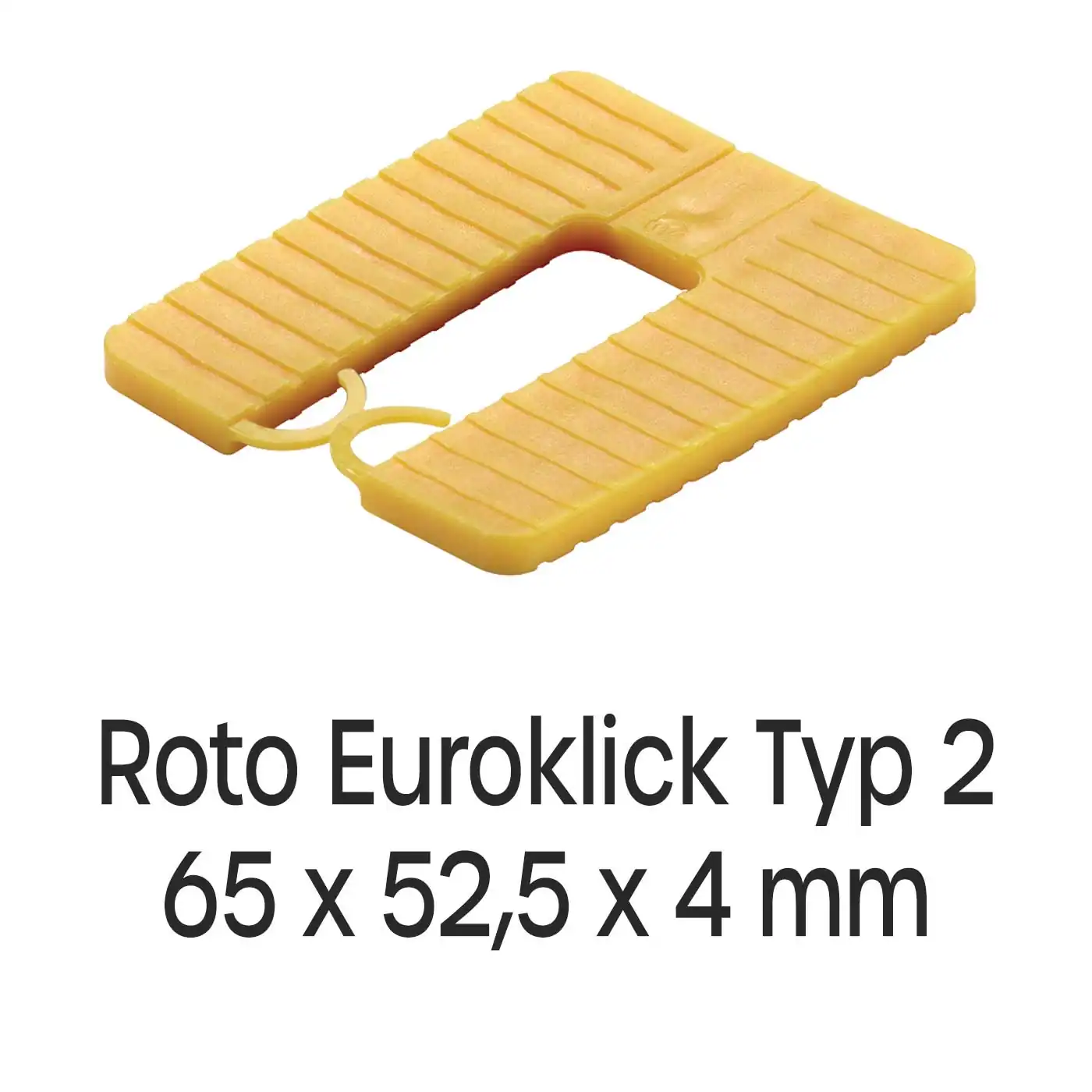 Distanzplatten Roto Euroklick Typ 2 65 x 52,5 x 4 mm 1000 Stück
