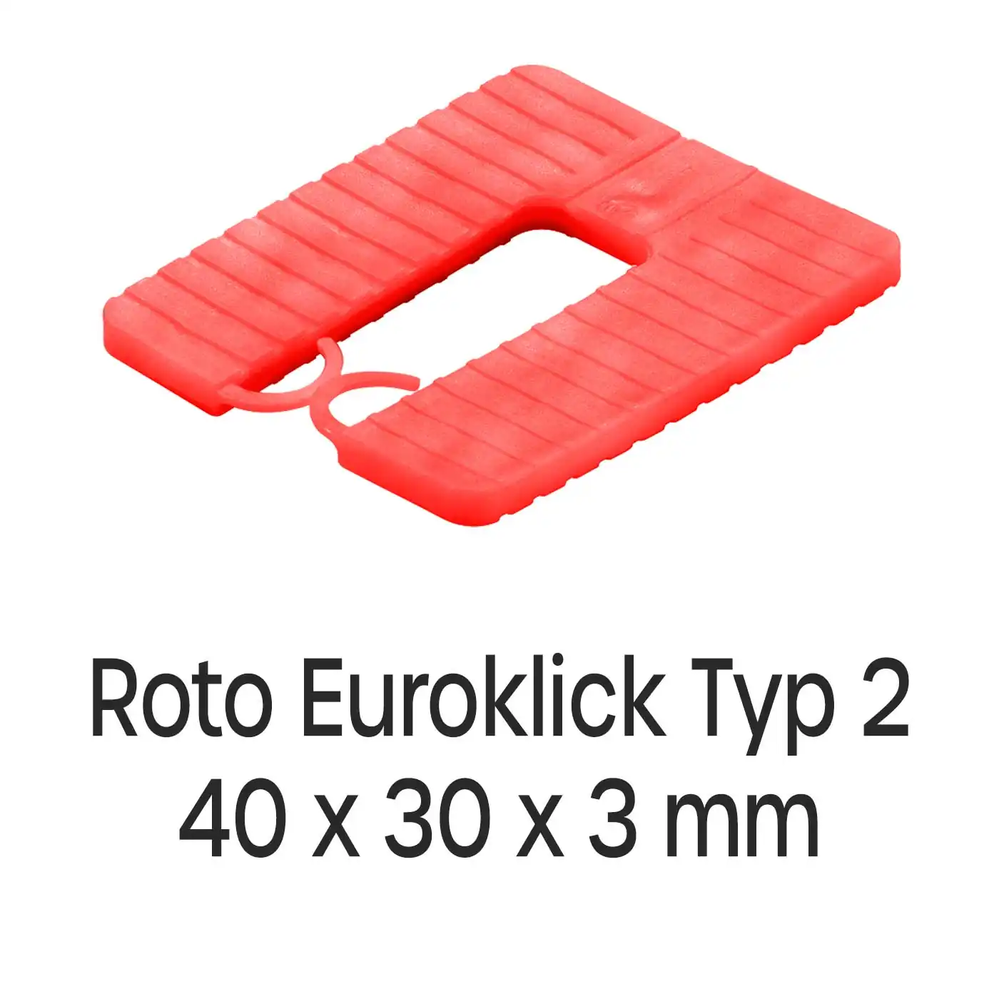 Distanzplatten Roto Euroklick Typ 2 40 x 30 x 3 mm 1000 Stück