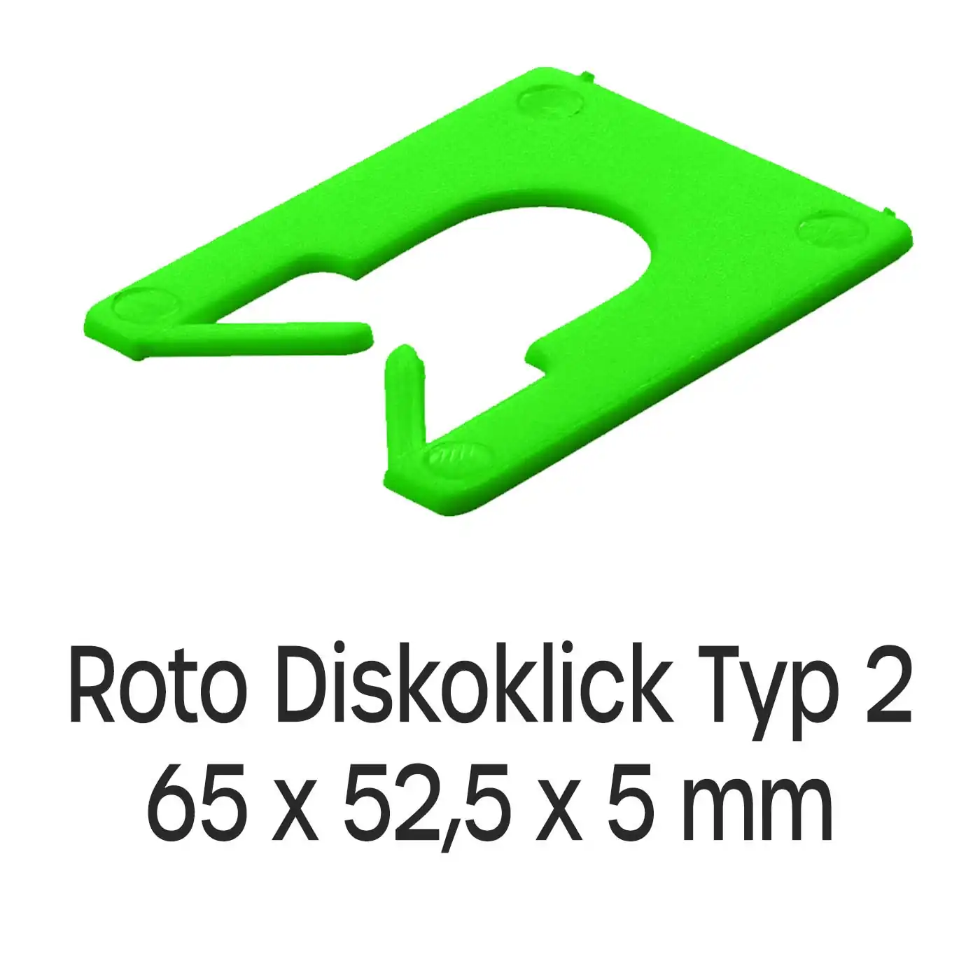 Distanzplatten Roto Diskoklick Typ 2 65 x 52,5 x 5 mm 1000 Stück
