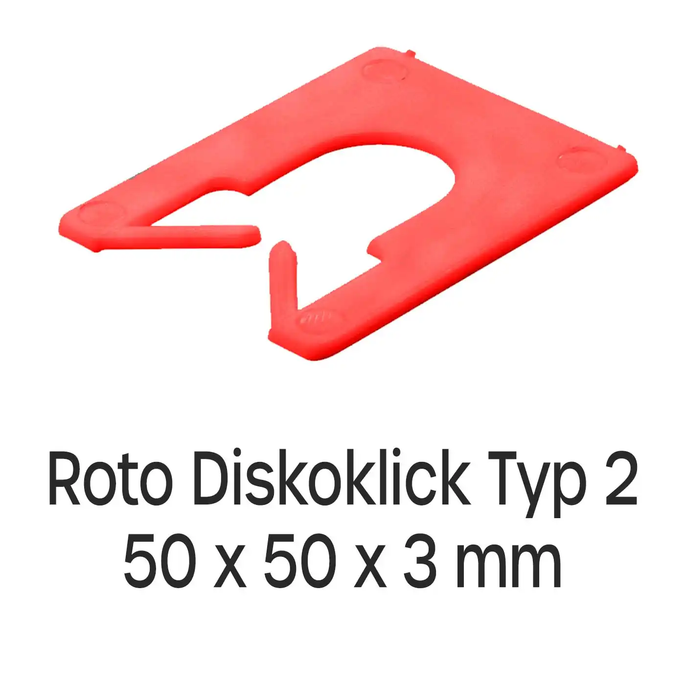 Distanzplatten Roto Diskoklick Typ 2 50 x 50 x 3 mm 1000 Stück