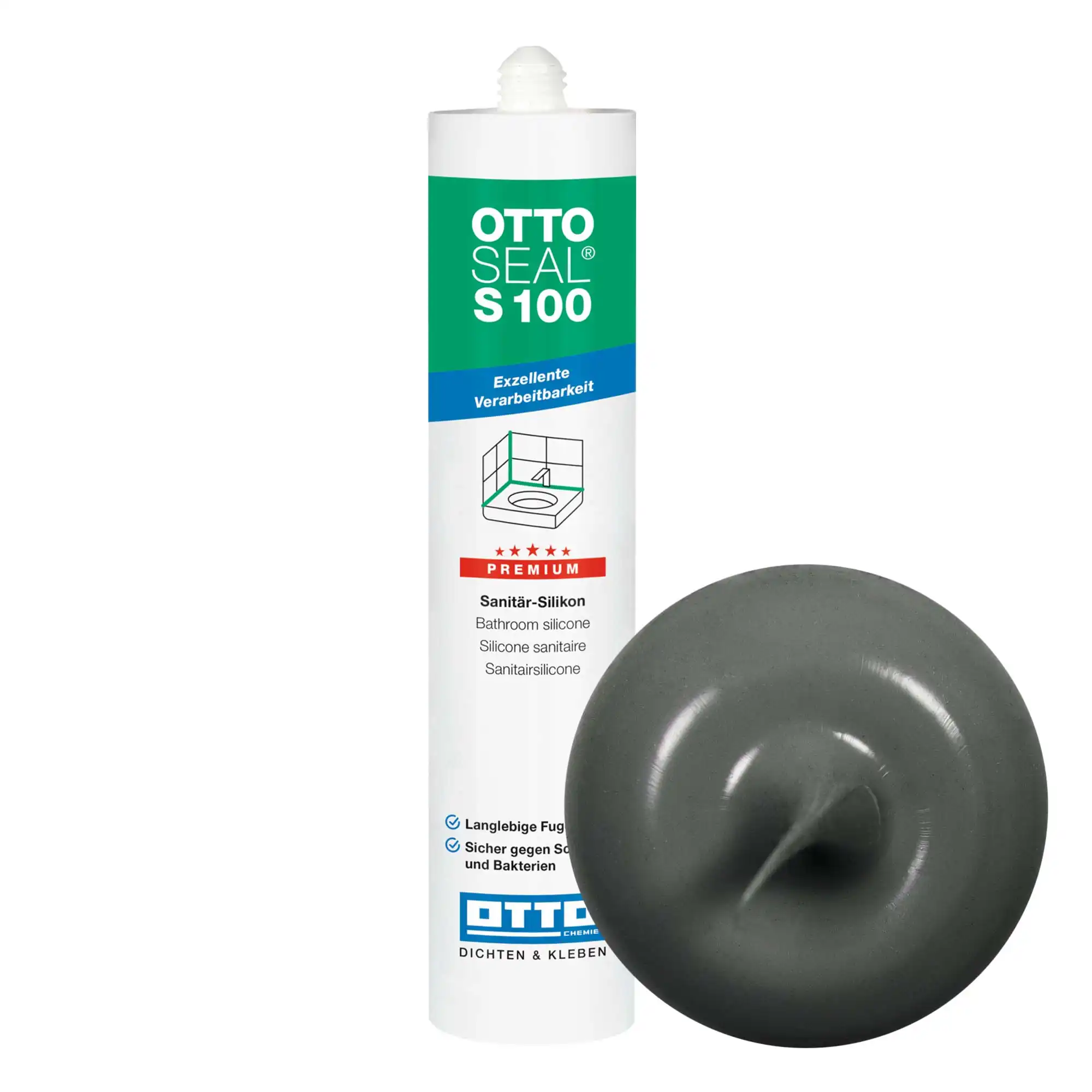 Ottoseal S 100 Sanitär-Silikon Grau C02