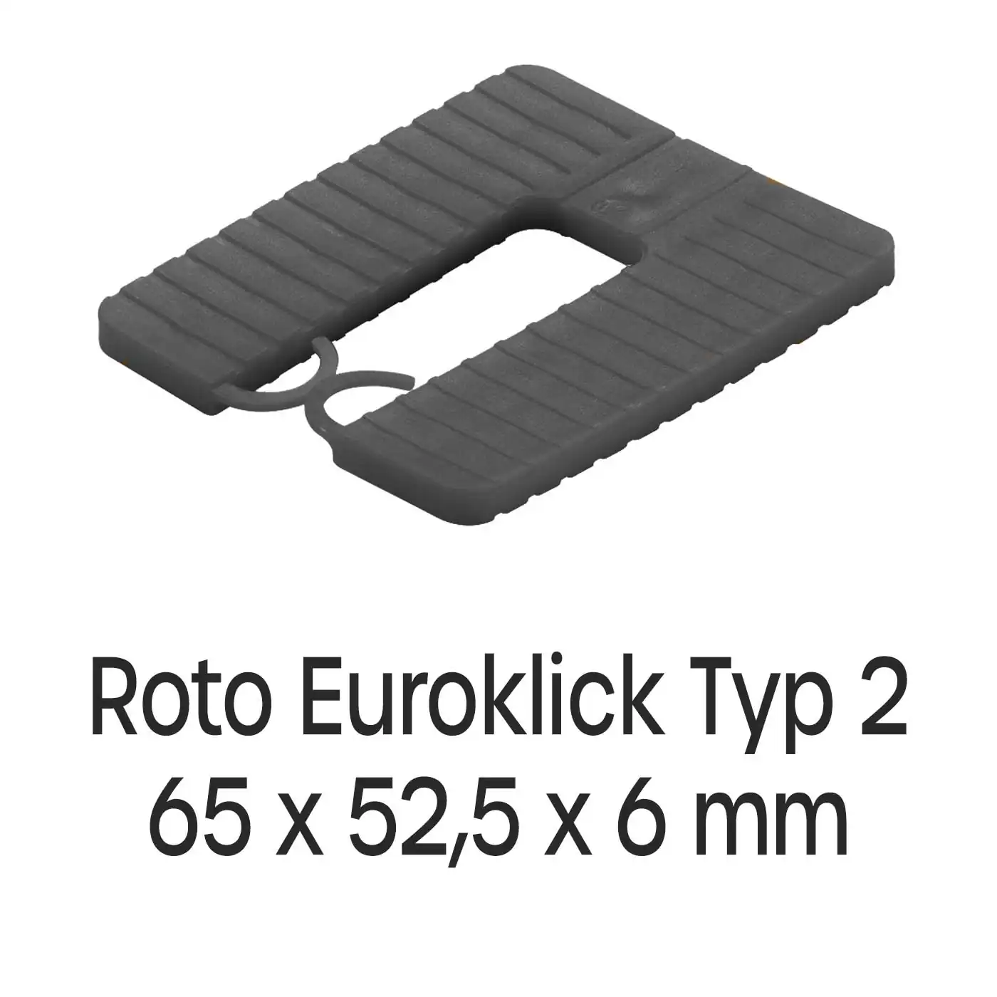 Distanzplatten Roto Euroklick Typ 2 65 x 52,5 x 6 mm 500 Stück