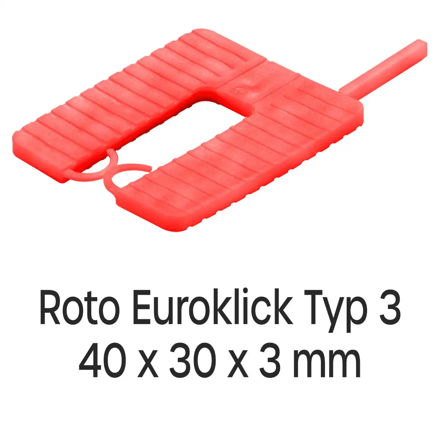 Distanzplatten Roto Euroklick Typ 3 40 x 30 x 3 mm 1000 Stück