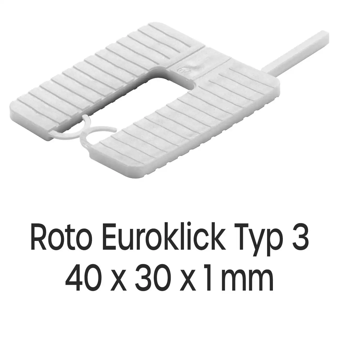Distanzplatten Roto Euroklick Typ 3 40 x 30 x 1 mm 1000 Stück