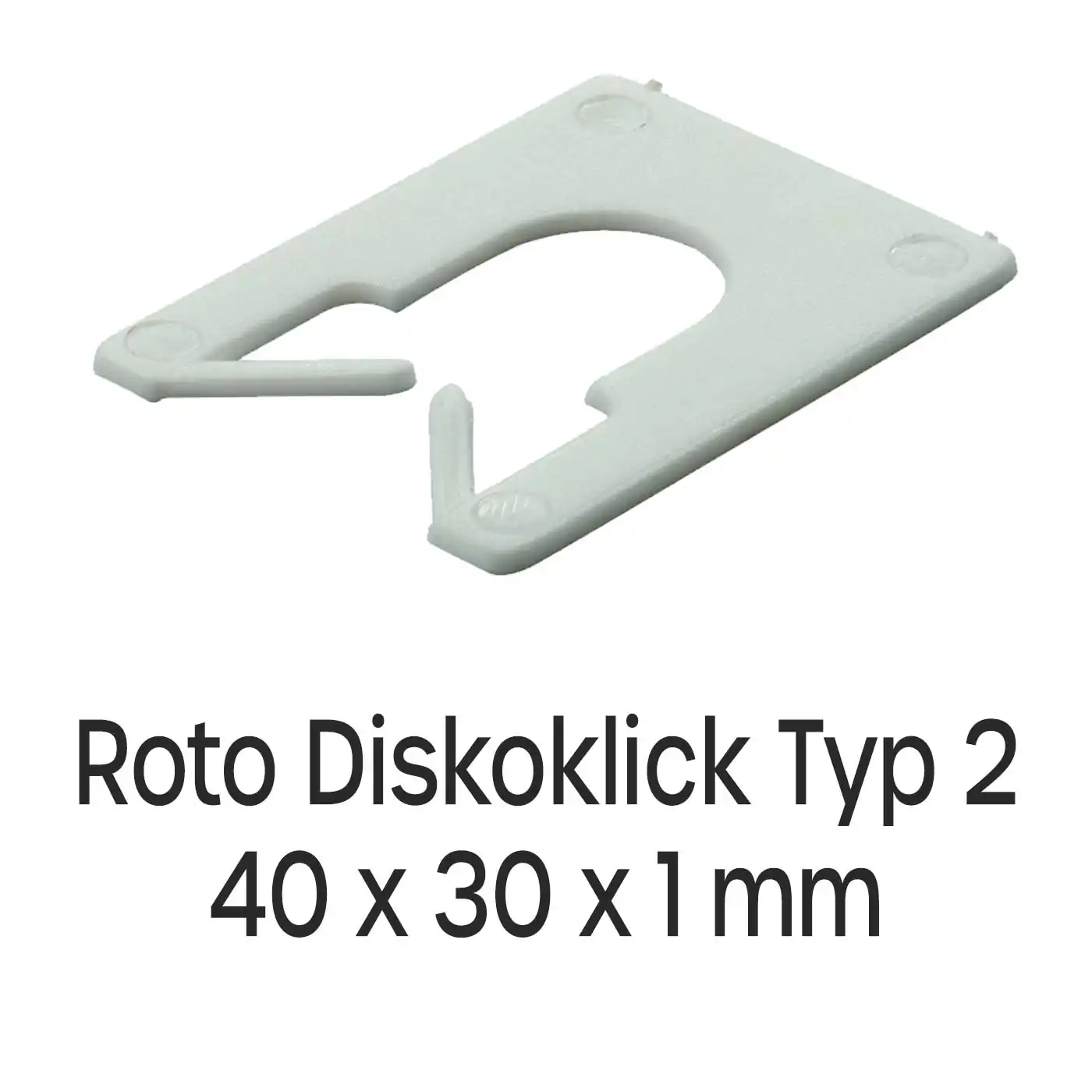Distanzplatten Roto Diskoklick Typ 2 40 x 30 x 1 mm 1000 Stück