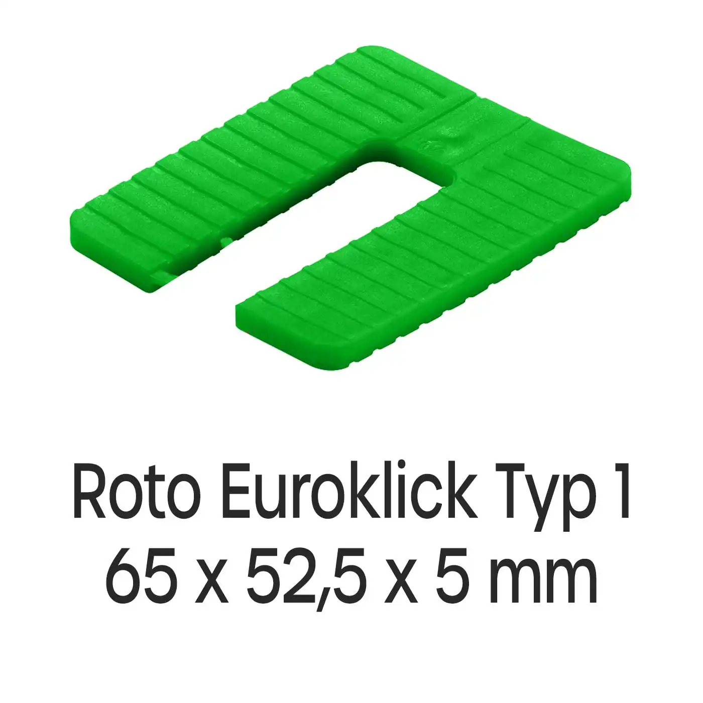 Distanzplatten Roto Euroklick Typ 1 65 x 52,5 x 5 mm 500 Stück