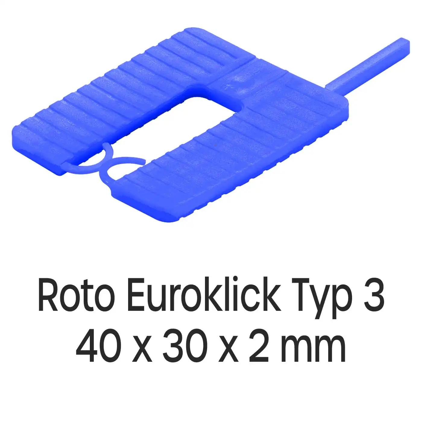 Distanzplatten Roto Euroklick Typ 3 40 x 30 x 2 mm 1000 Stück