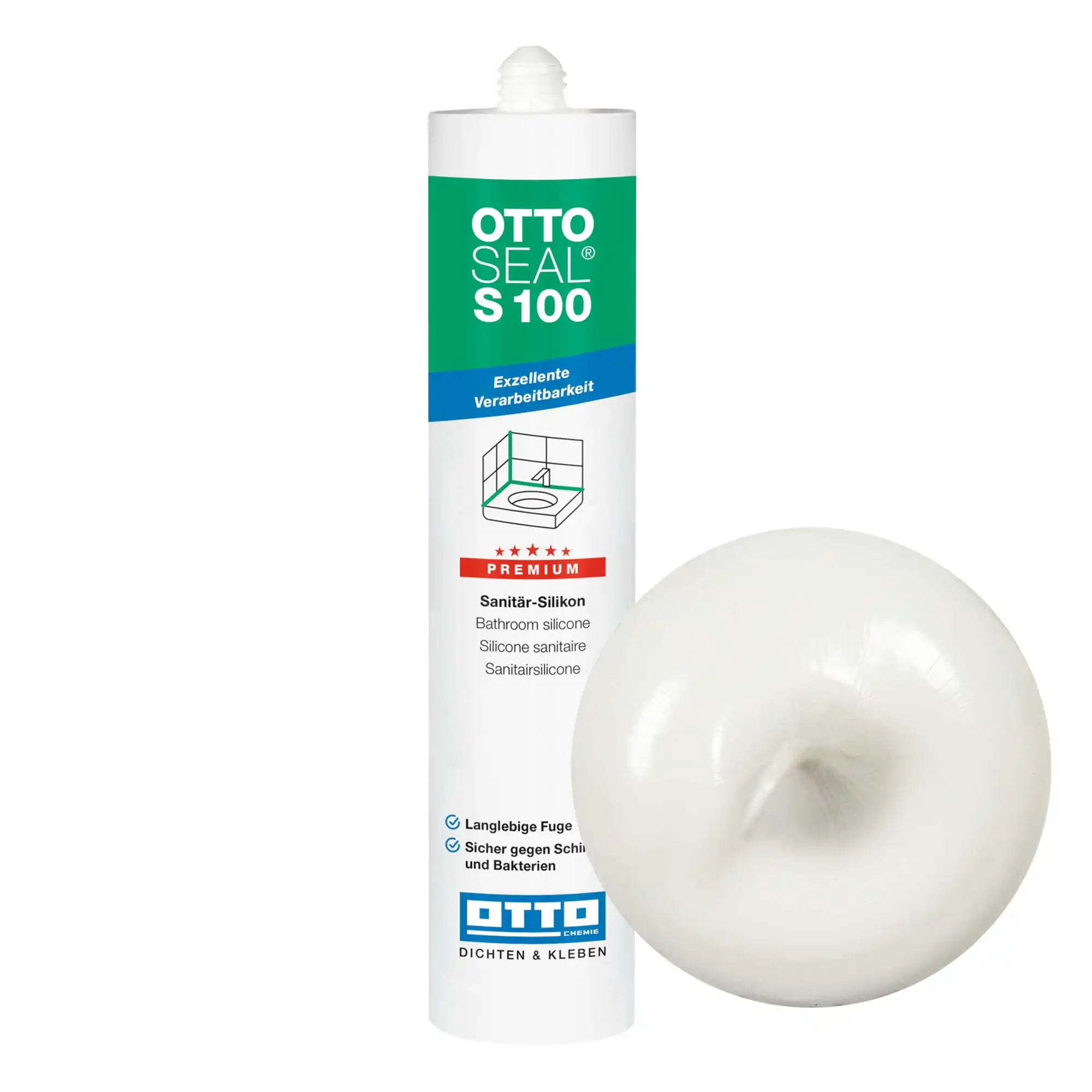 Ottoseal S 100 Sanitär-Silikon Vanillebeige C1107