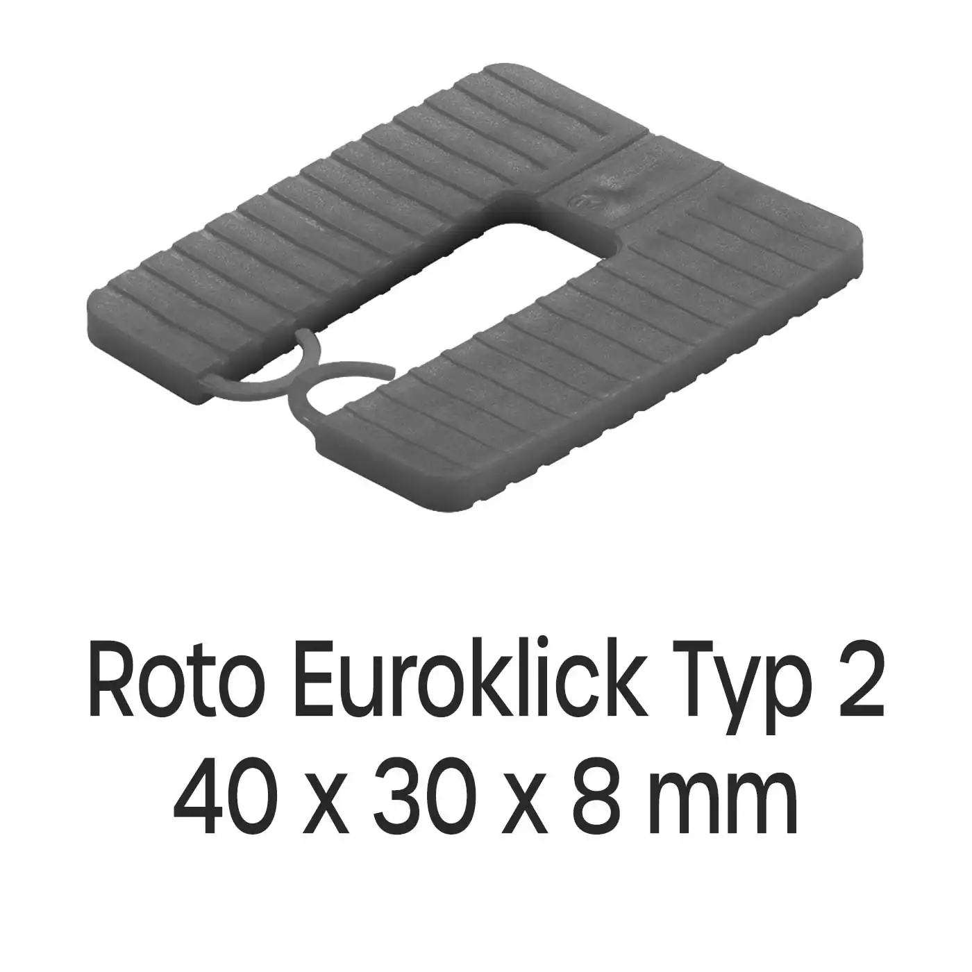 Distanzplatten Roto Euroklick Typ 2 40 x 30 x 8 mm 500 Stück