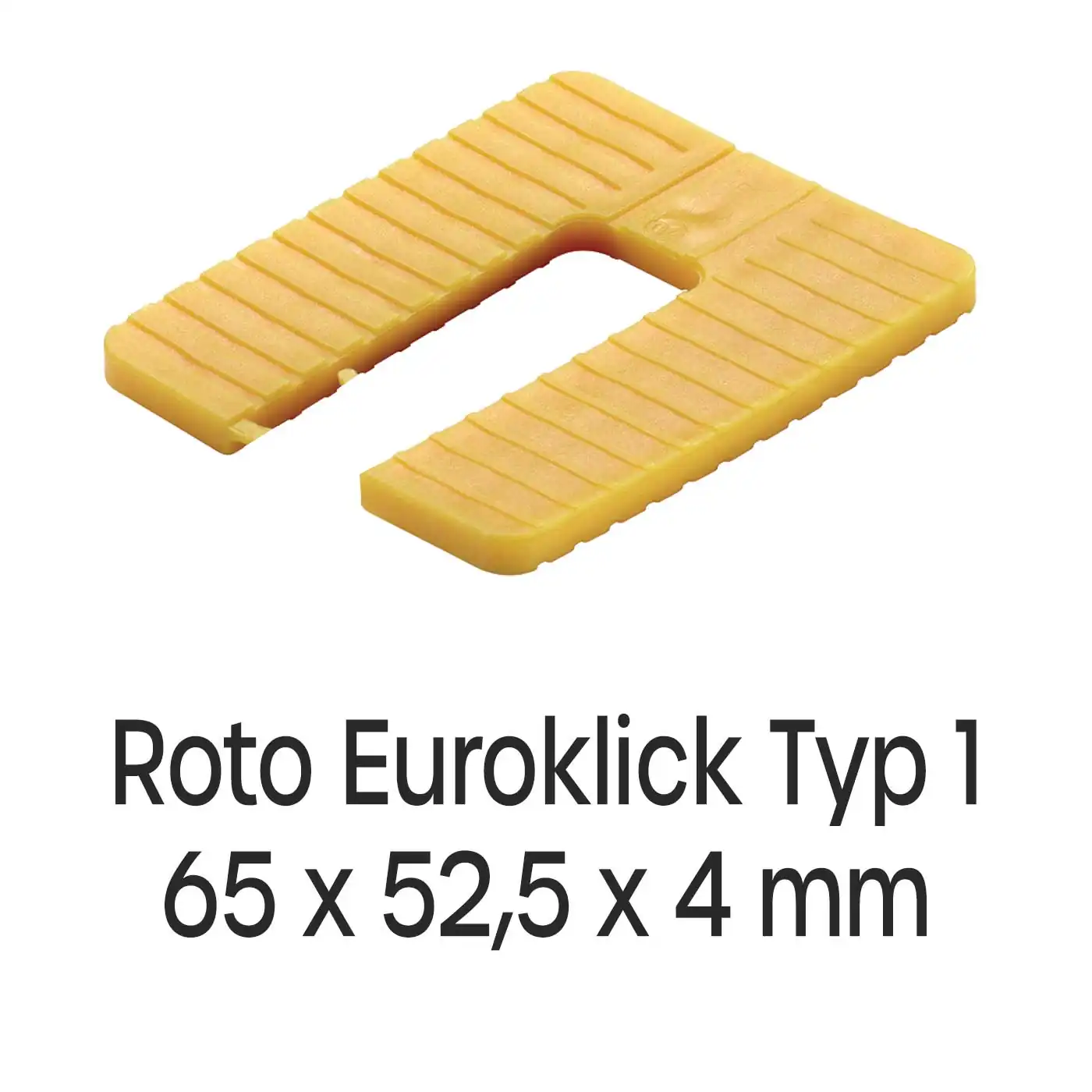 Distanzplatten Roto Euroklick Typ 1 65 x 52,5 x 4 mm 1000 Stück
