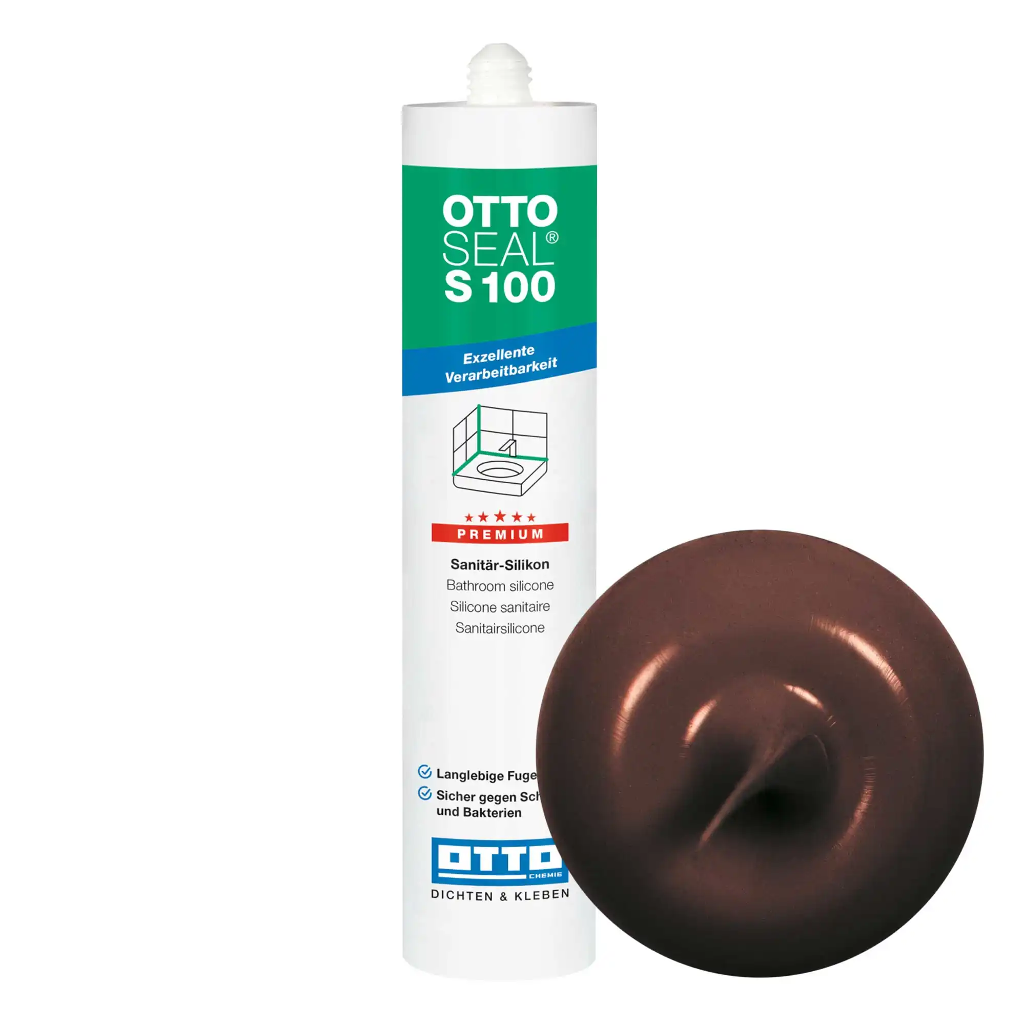 Ottoseal S 100 Sanitär-Silikon Kastanie C1082