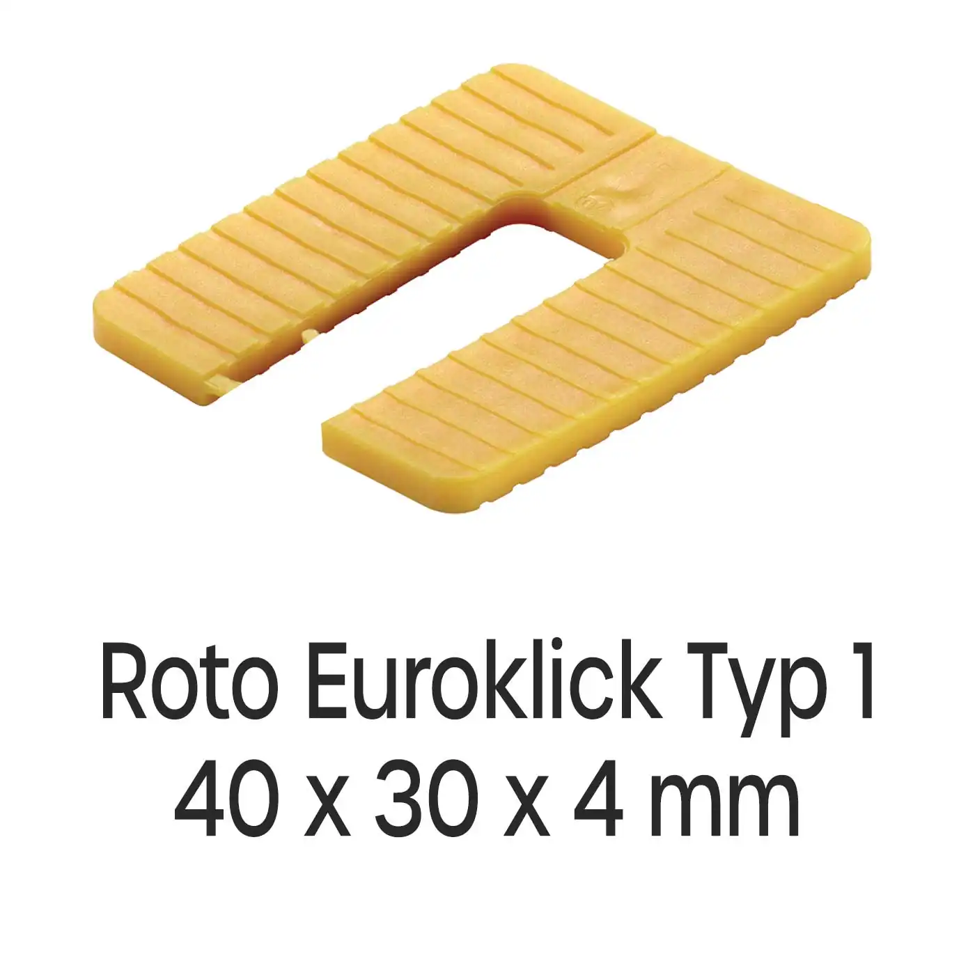 Distanzplatten Roto Euroklick Typ 1 40 x 30 x 4 mm 1000 Stück