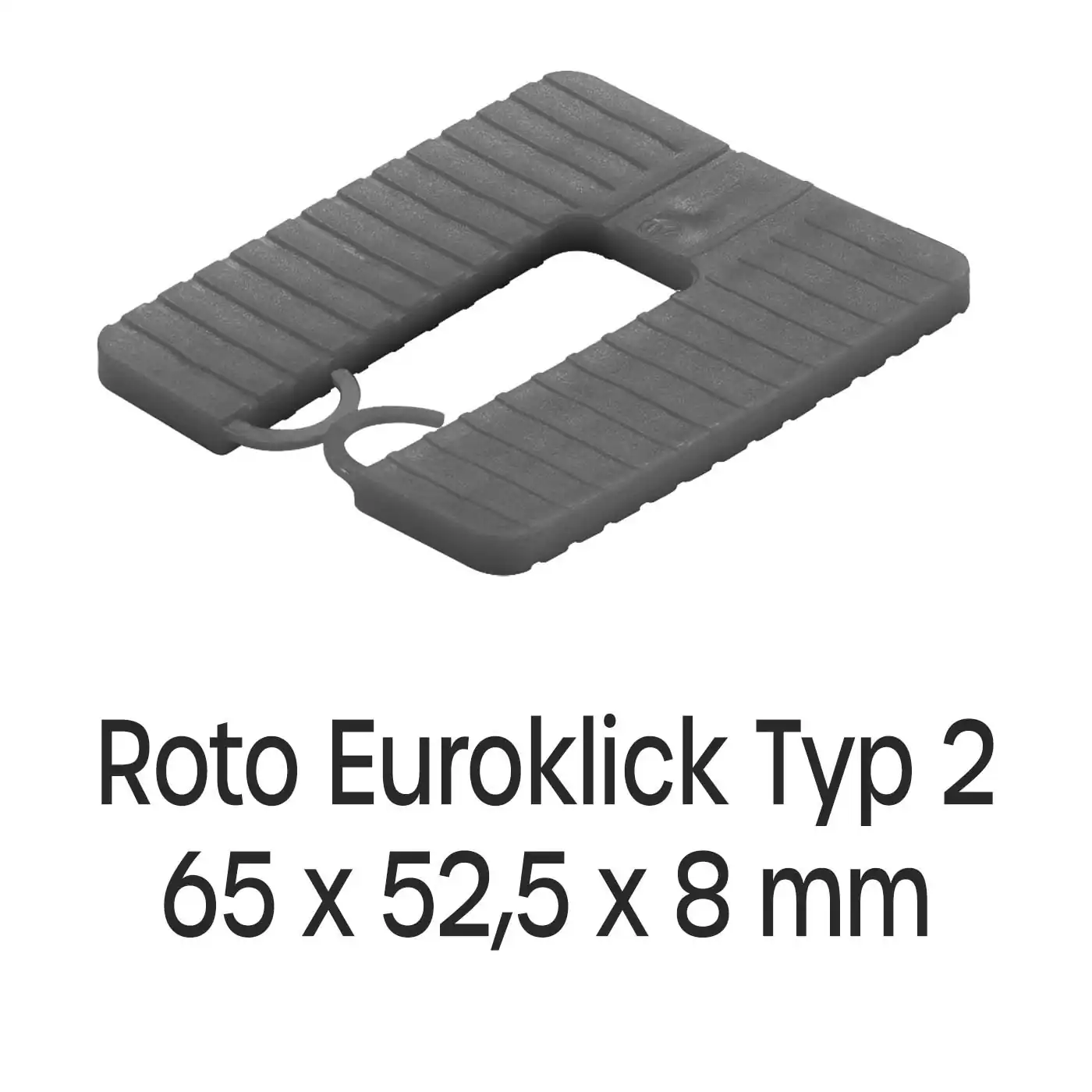 Distanzplatten Roto Euroklick Typ 2 65 x 52,5 x 8 mm 500 Stück