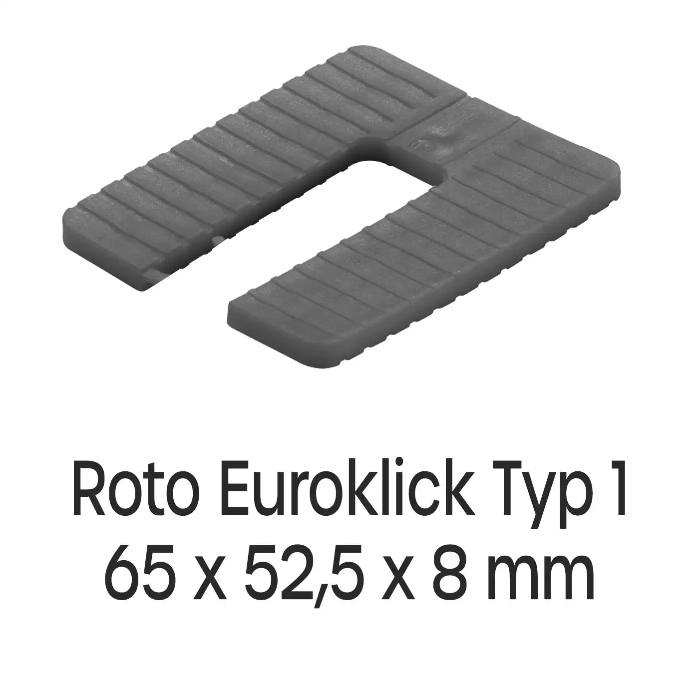 Distanzplatten Roto Euroklick Typ 1 65 x 52,5 x 8 mm 500 Stück
