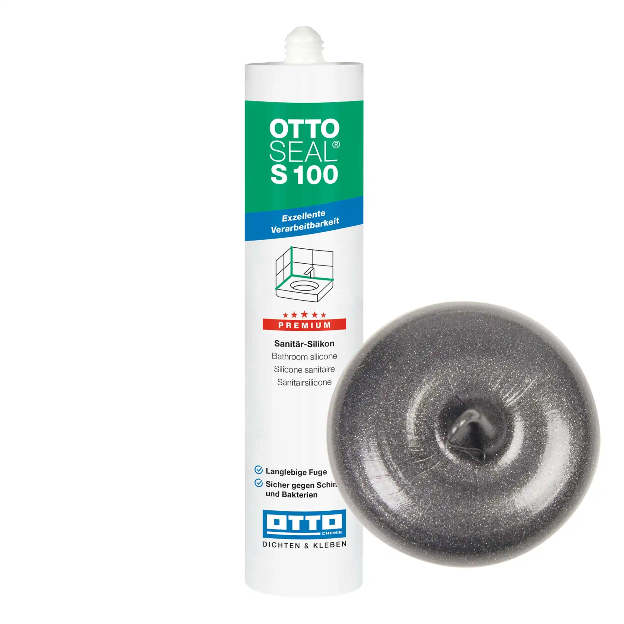 Ottoseal S 100 Sanitär-Silikon Silver Effect C510