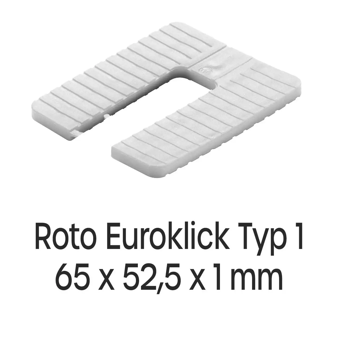 Distanzplatten Roto Euroklick Typ 1 65 x 52,5 x 1 mm 1000 Stück