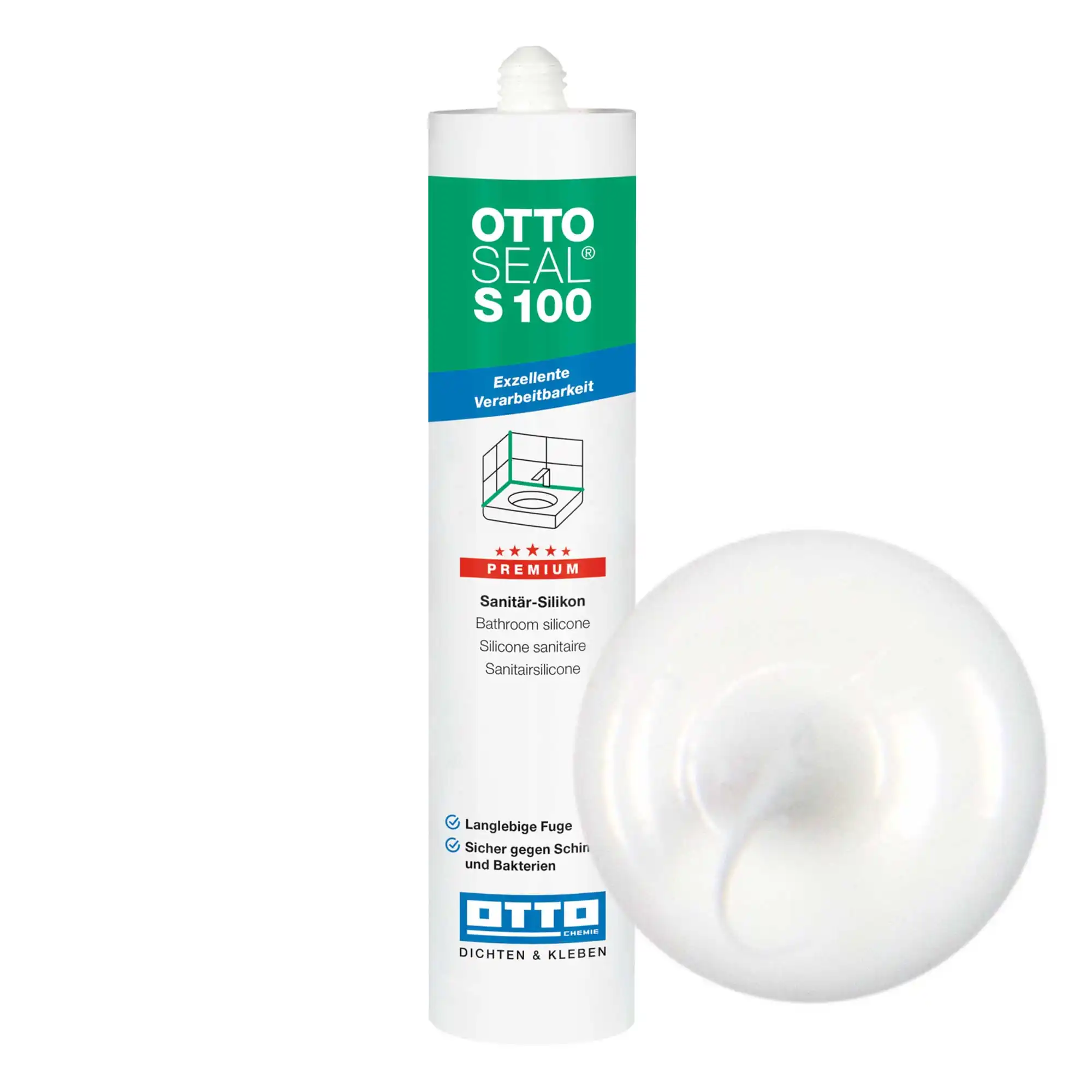 Ottoseal S 100 Sanitär-Silikon Weiß C01