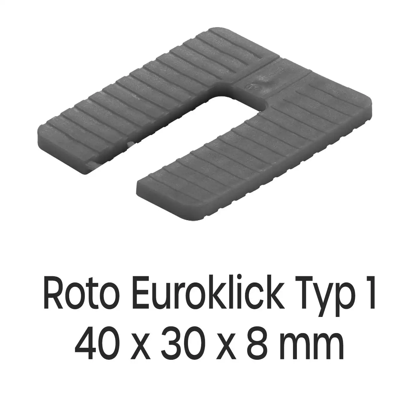 Distanzplatten Roto Euroklick Typ 1 40 x 30 x 8 mm 500 Stück