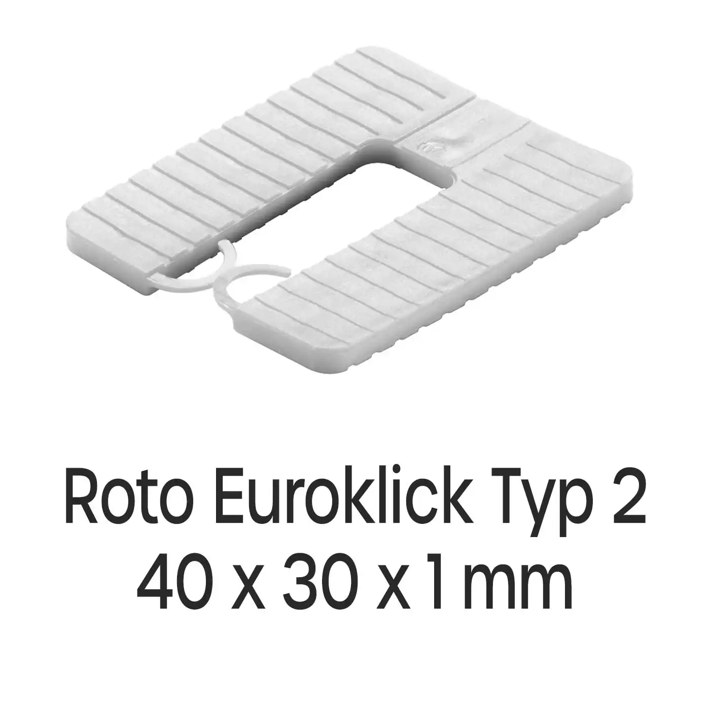 Distanzplatten Roto Euroklick Typ 2 40 x 30 x 1 mm 1000 Stück