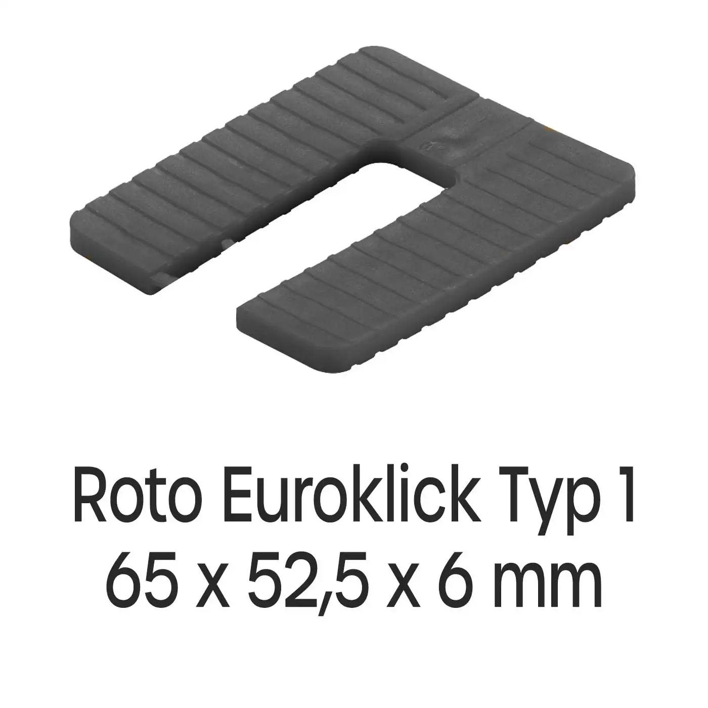Distanzplatten Roto Euroklick Typ 1 65 x 52,5 x 6 mm 500 Stück