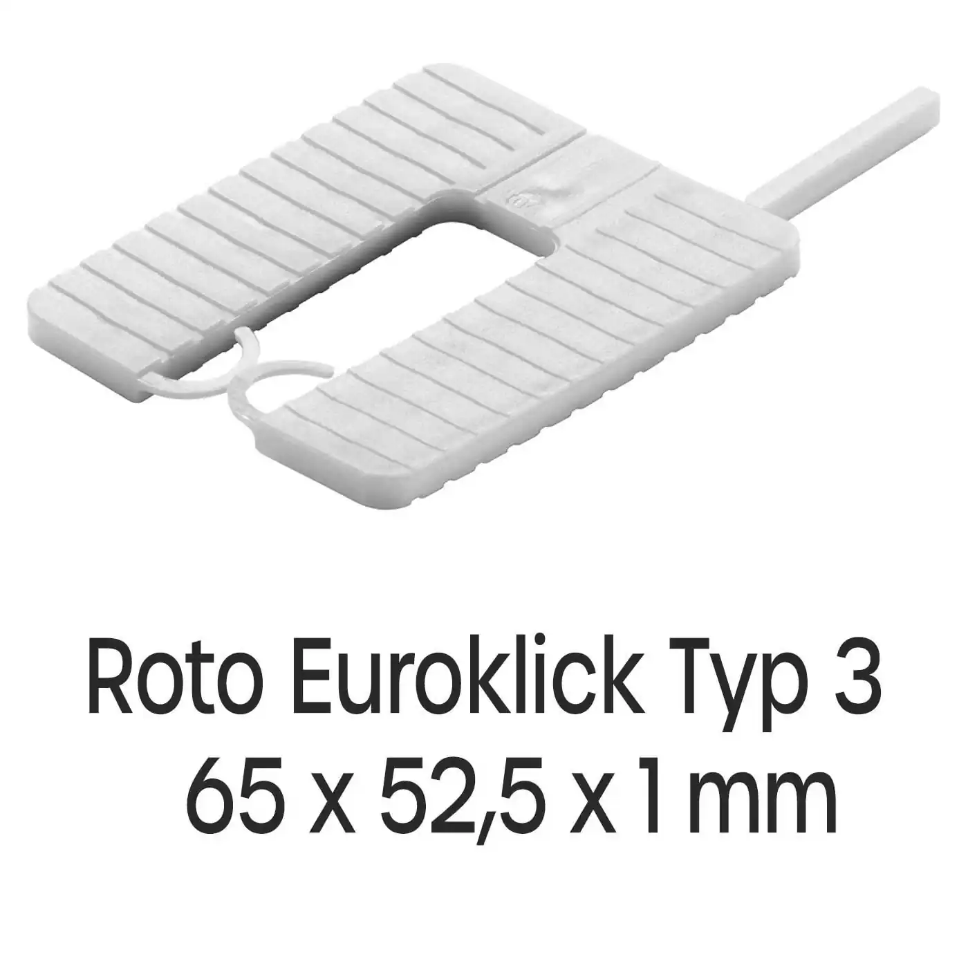 Distanzplatten Roto Euroklick Typ 2 65 x 52,5 x 1 mm 1000 Stück
