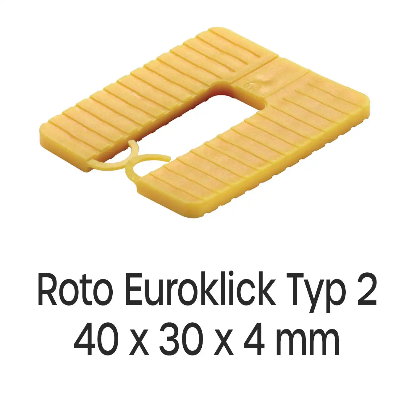 Distanzplatten Roto Euroklick Typ 2 40 x 30 x 4 mm 1000 Stück