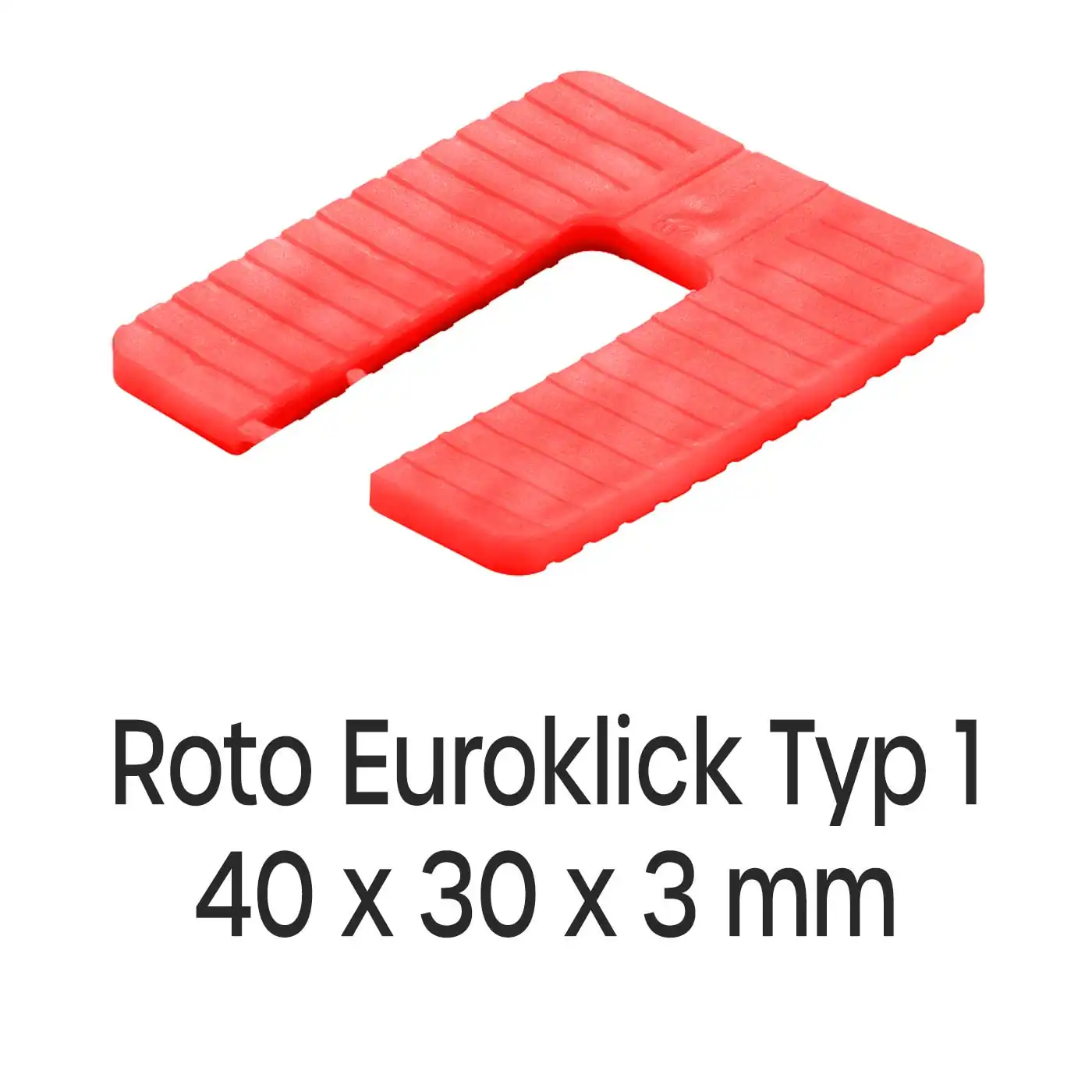 Distanzplatten Roto Euroklick Typ 1 40 x 30 x 3 mm 1000 Stück