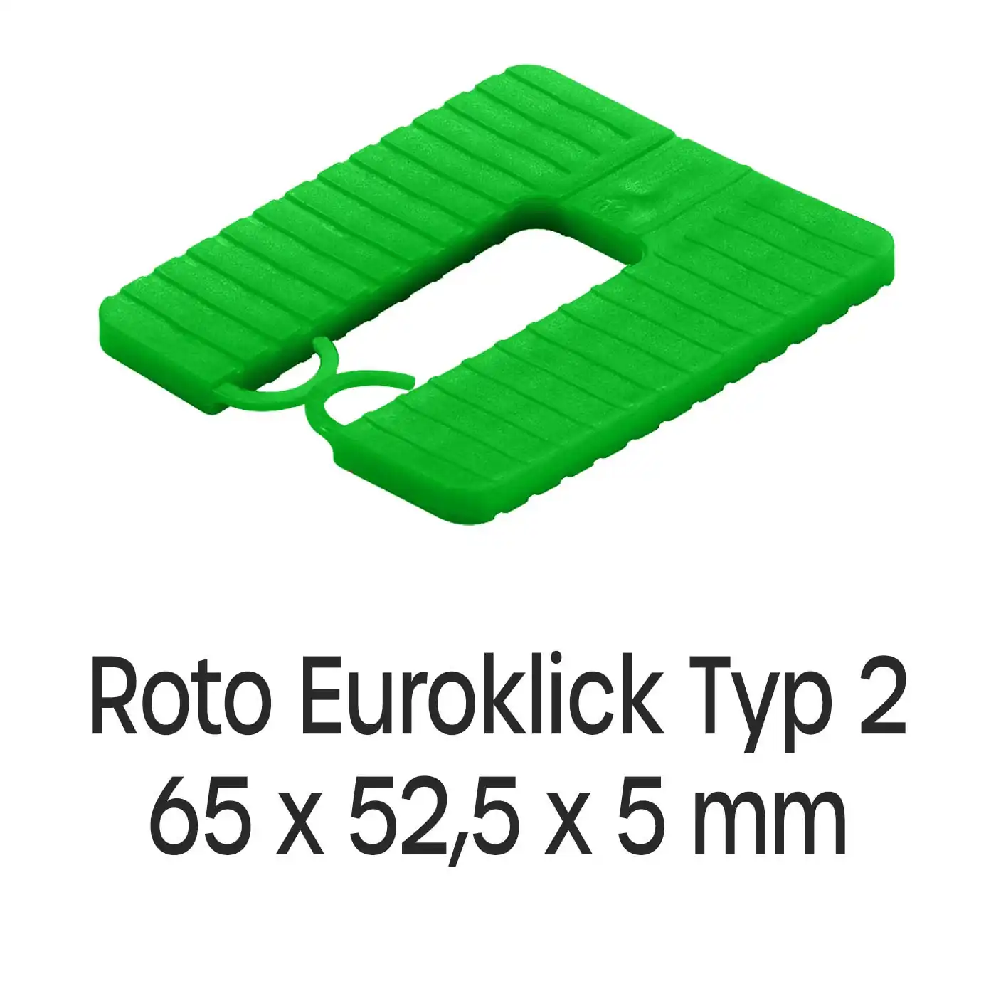 Distanzplatten Roto Euroklick Typ 2 65 x 52,5 x 5 mm 500 Stück