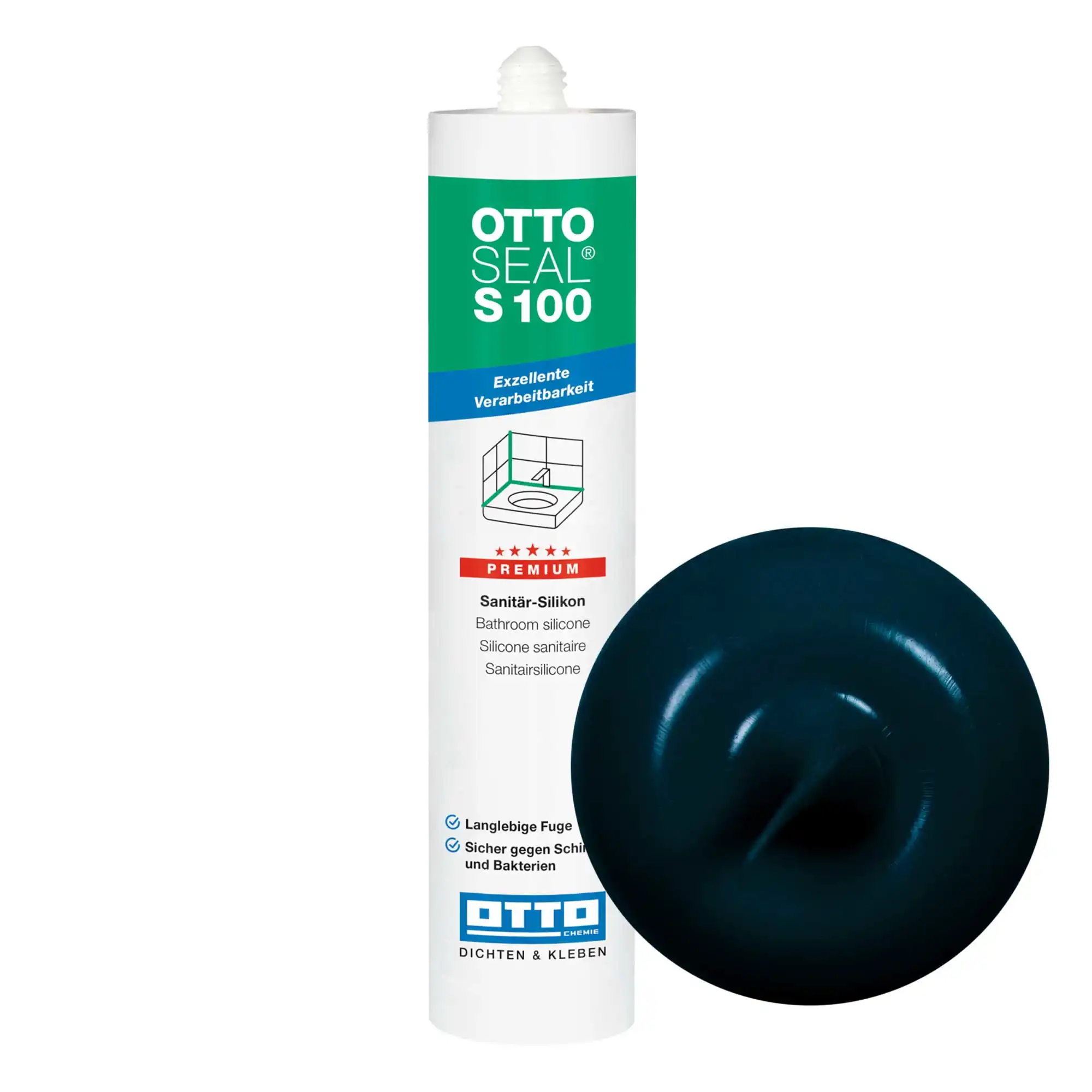 Ottoseal S 100 Sanitär-Silikon Sorrentoblau C42