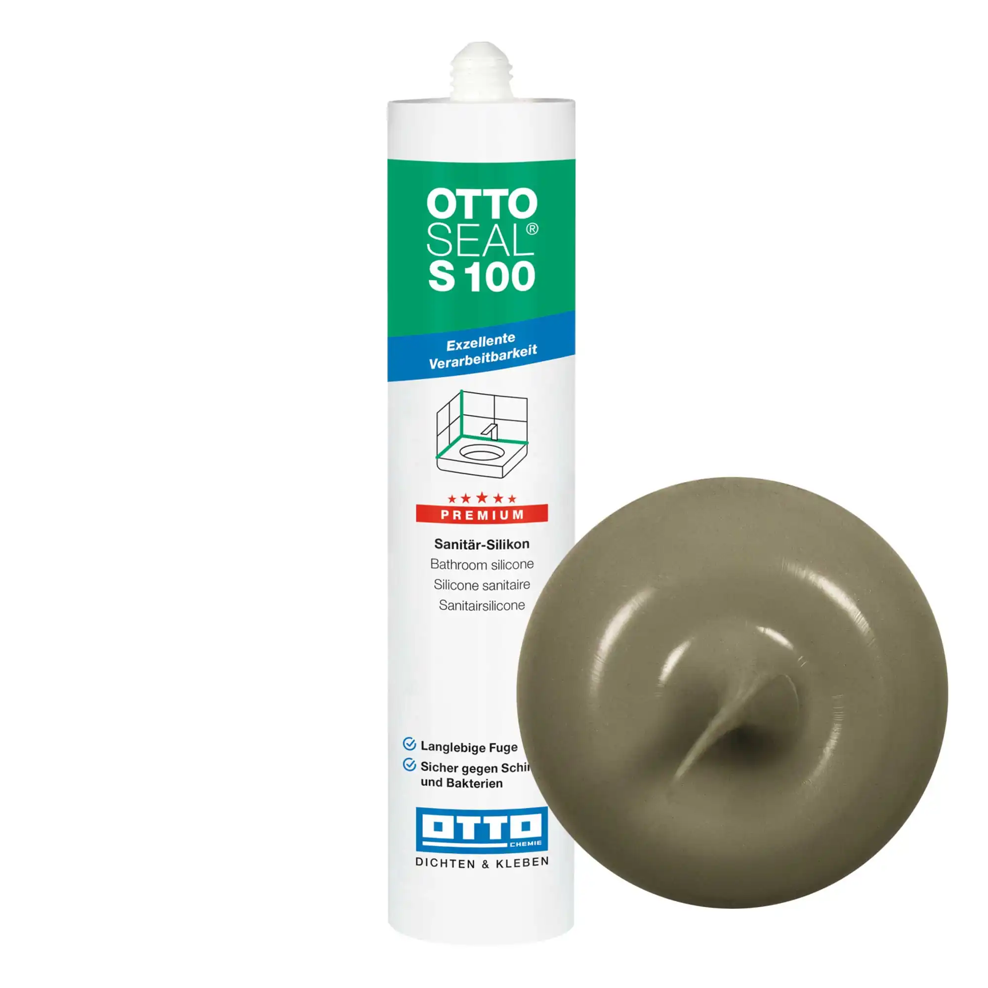 Ottoseal S 100 Sanitär-Silikon Sandgrau 18 C2044