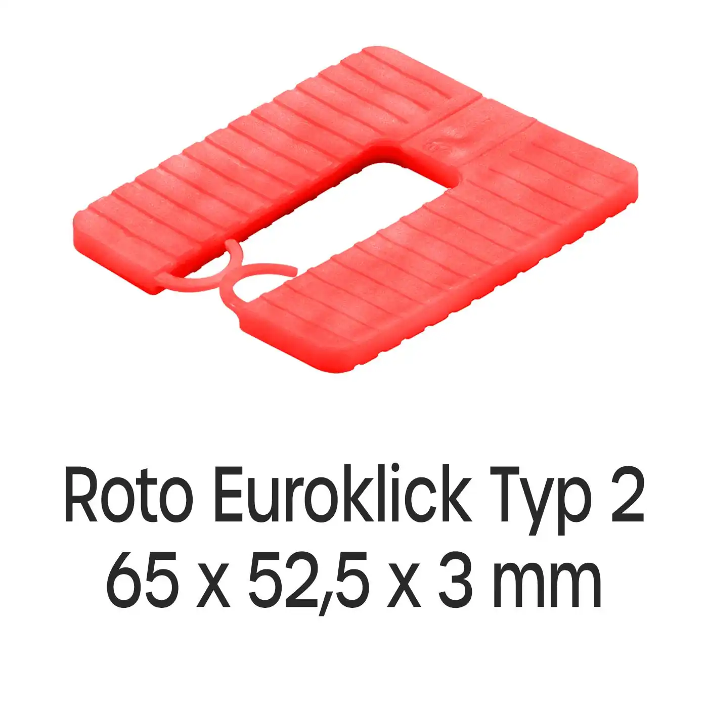 Distanzplatten Roto Euroklick Typ 2 65 x 52,5 x 3 mm 1000 Stück