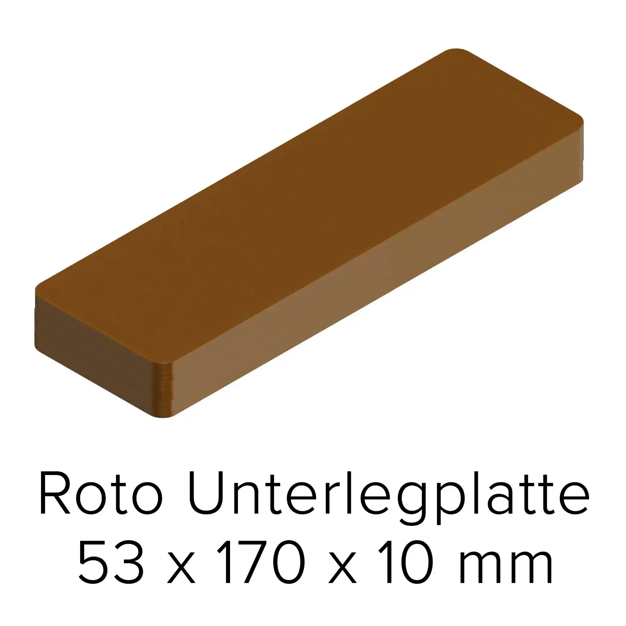 Unterlegplatte Roto 53 x 170 x 10 mm braun 100 Stück