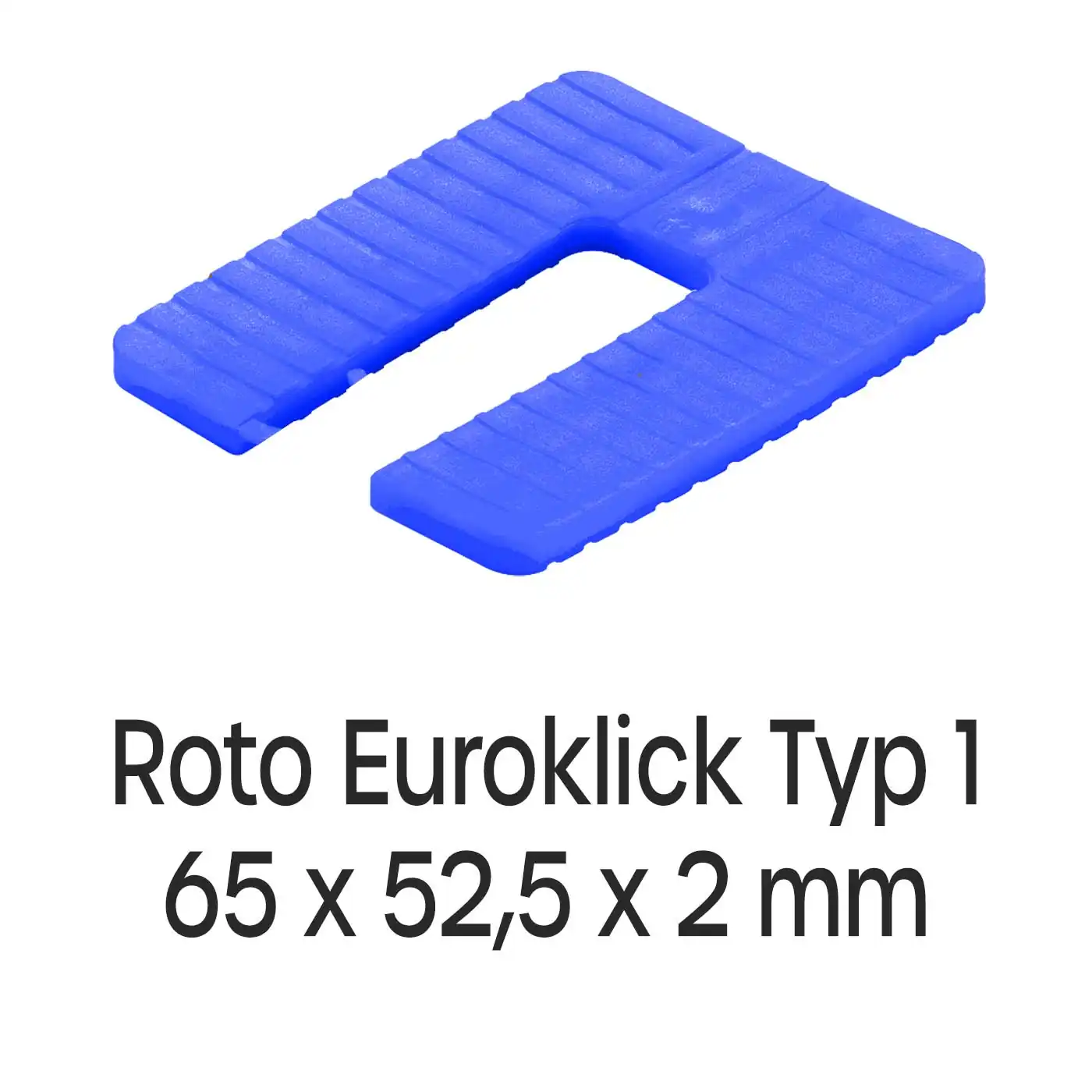 Distanzplatten Roto Euroklick Typ 1 65 x 52,5 x 2 mm 1000 Stück