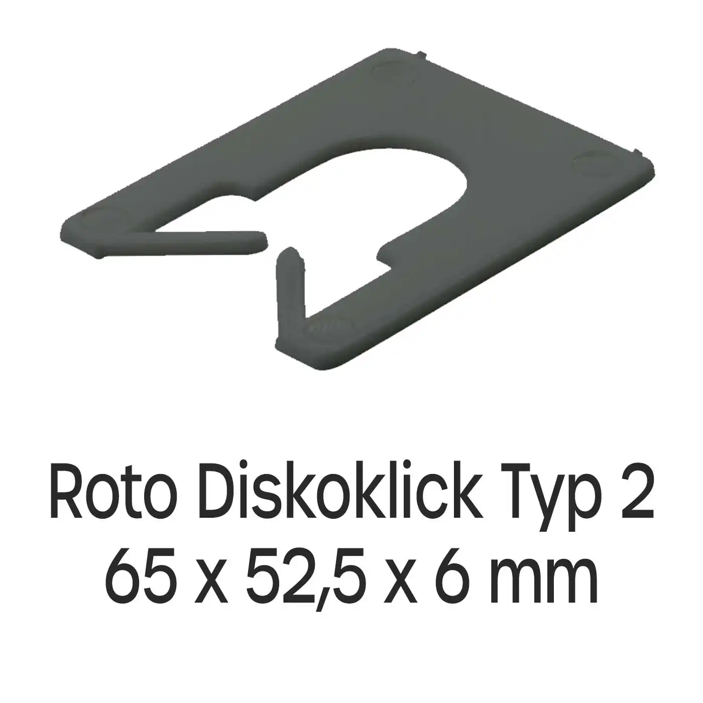 Distanzplatten Roto Diskoklick Typ 2 65 x 52,5 x 6 mm 500 Stück