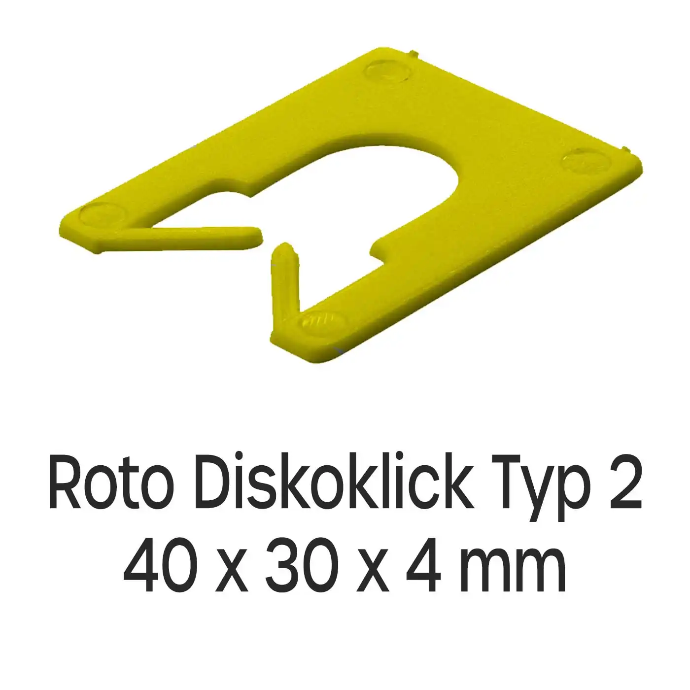 Distanzplatten Roto Diskoklick Typ 2 40 x 30 x 4 mm 1000 Stück