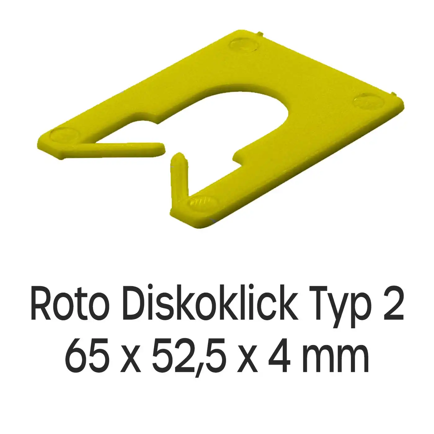 Distanzplatten Roto Diskoklick Typ 2 65 x 52,5 x 4 mm 1000 Stück